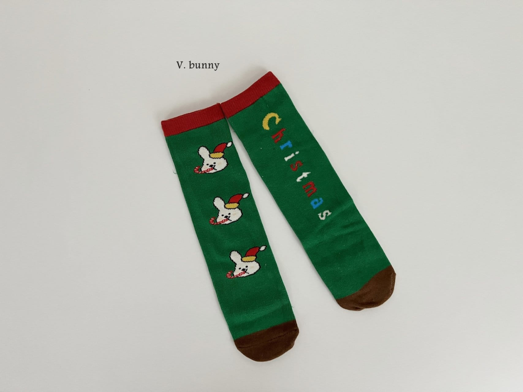 V Bunny - Korean Children Fashion - #discoveringself - Christmas Cone Bear Socks - 4
