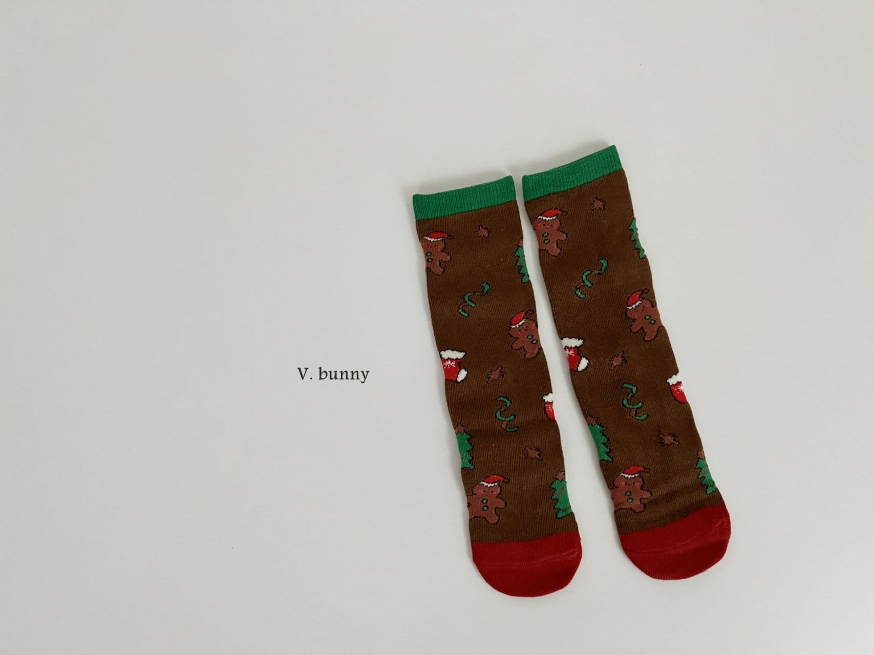V Bunny - Korean Children Fashion - #kidsshorts - Christmas Cone Bear Socks - 5