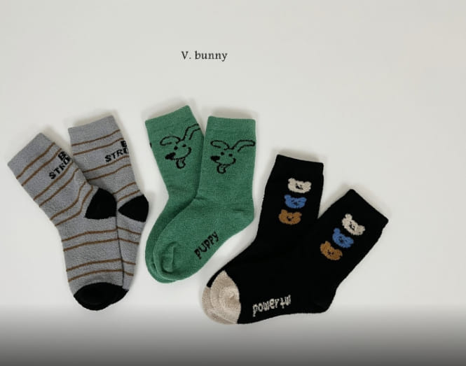 V Bunny - Korean Children Fashion - #kidsstore - Puppy Socks Set
