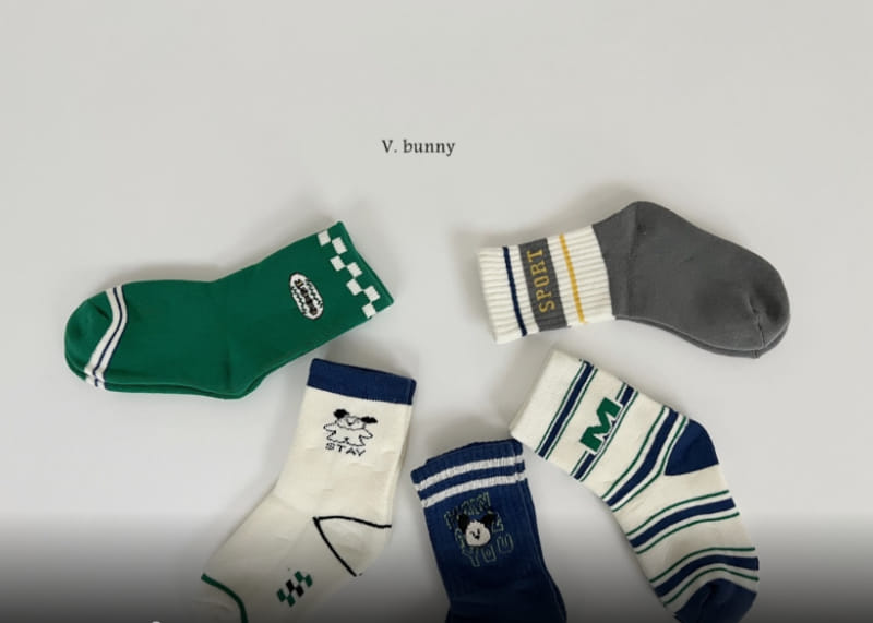 V Bunny - Korean Children Fashion - #kidzfashiontrend - Sports Socks Set