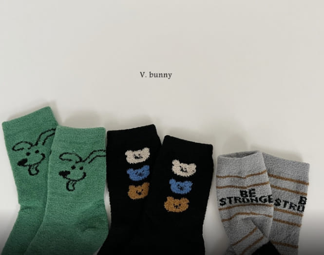 V Bunny - Korean Children Fashion - #kidzfashiontrend - Puppy Socks Set - 2