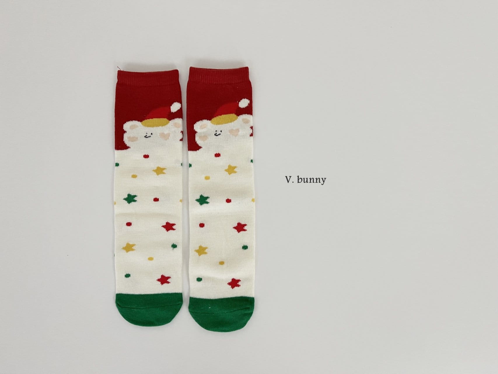 V Bunny - Korean Children Fashion - #kidzfashiontrend - Christmas Cone Bear Socks - 7