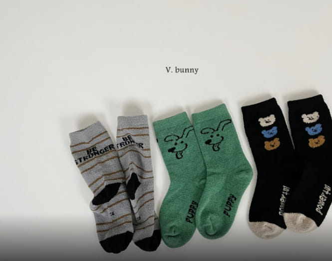 V Bunny - Korean Children Fashion - #Kfashion4kids - Puppy Socks Set - 4