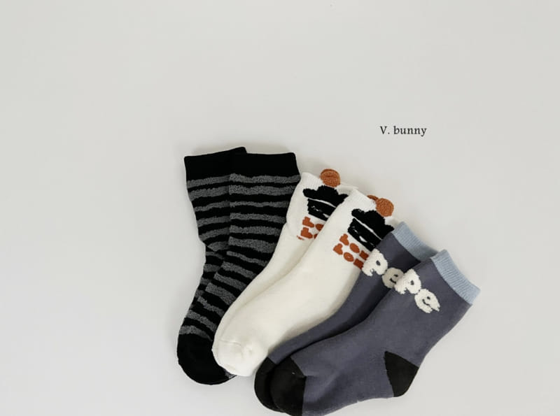V Bunny - Korean Children Fashion - #littlefashionista - Dof Socks Set