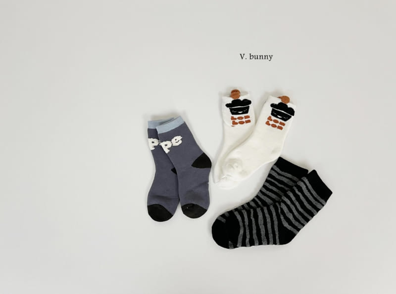 V Bunny - Korean Children Fashion - #magicofchildhood - Dof Socks Set - 2