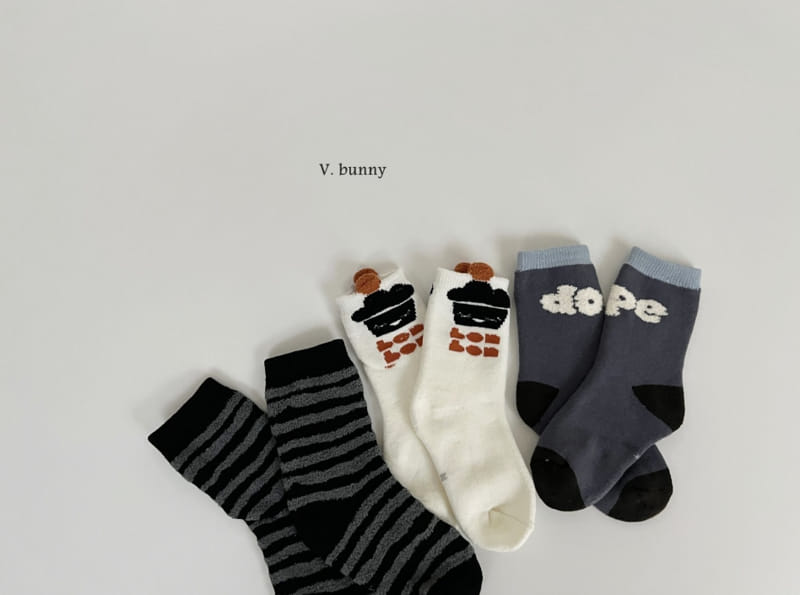 V Bunny - Korean Children Fashion - #minifashionista - Dof Socks Set - 3