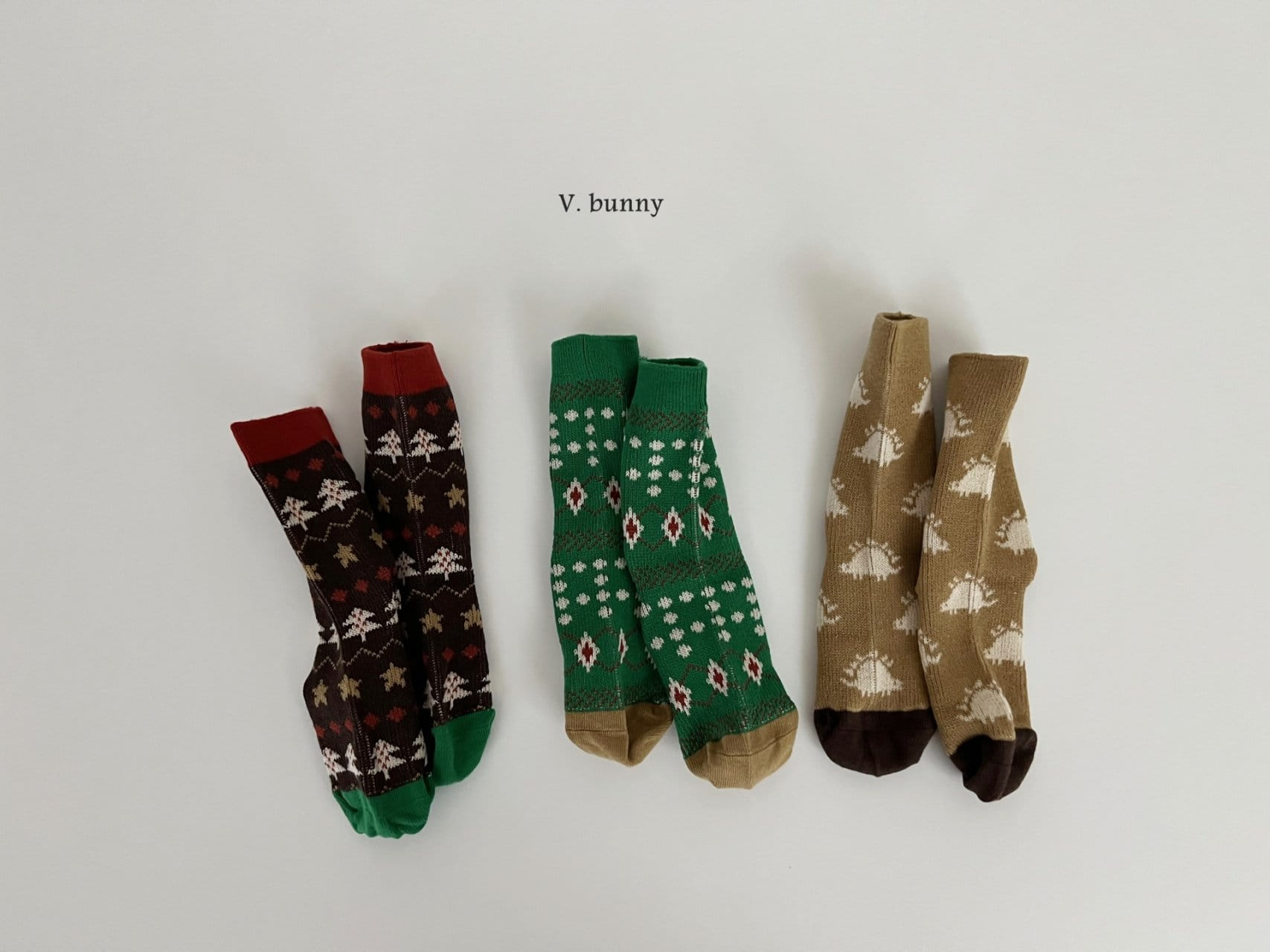 V Bunny - Korean Children Fashion - #minifashionista - Tree Socks Set - 10