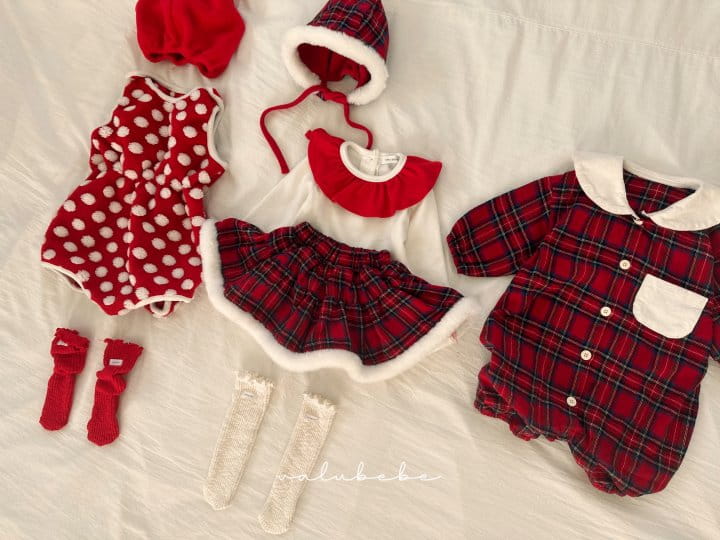 Valu Bebe - Korean Baby Fashion - #babyboutiqueclothing - Fluffy Triming Check Bonnet - 12