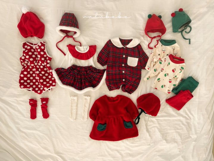 Valu Bebe - Korean Baby Fashion - #babyfashion - Happy Christmas Check Bodysuit