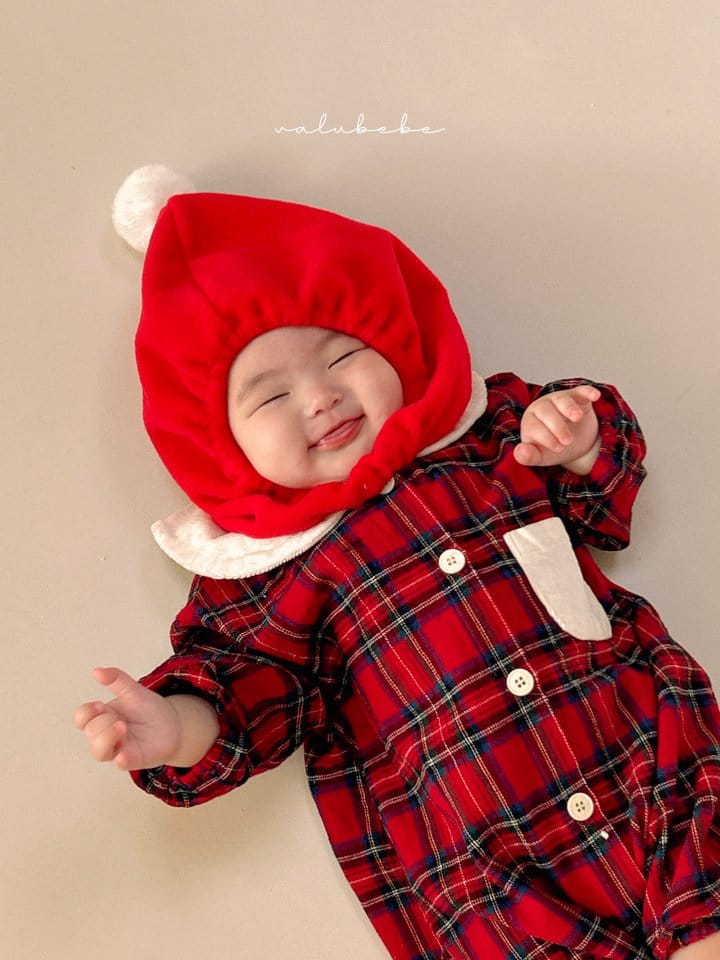 Valu Bebe - Korean Baby Fashion - #onlinebabyshop - Happy Christmas Check Bodysuit - 11