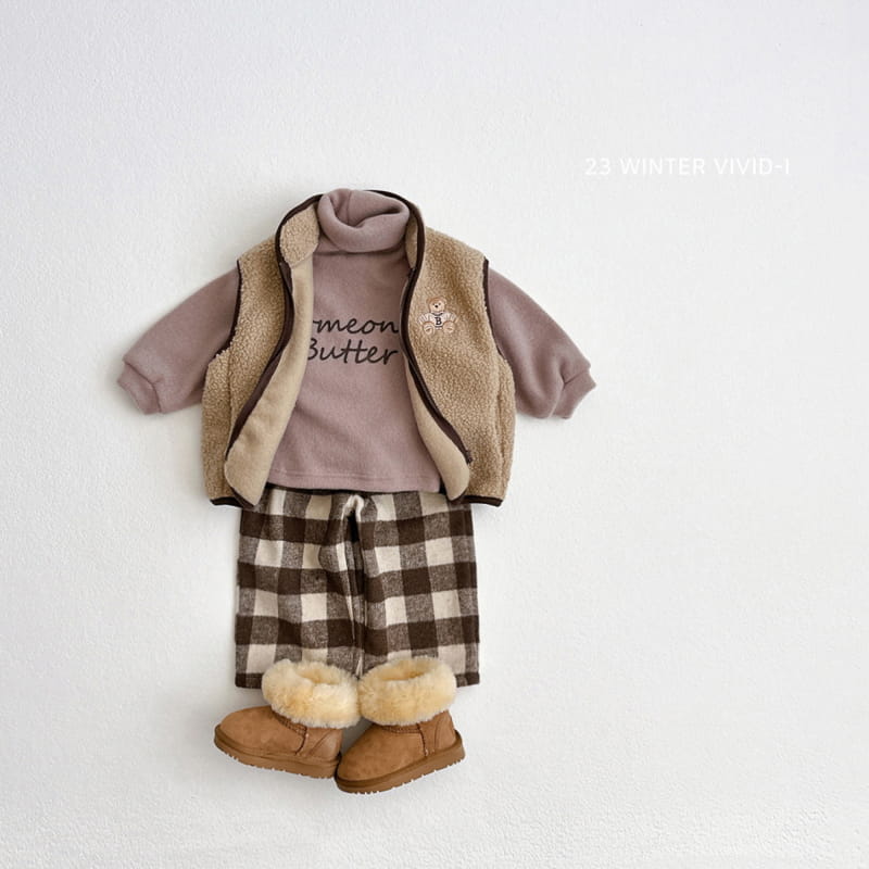 Vivid I - Korean Children Fashion - #childofig - Bear Check Pants - 9