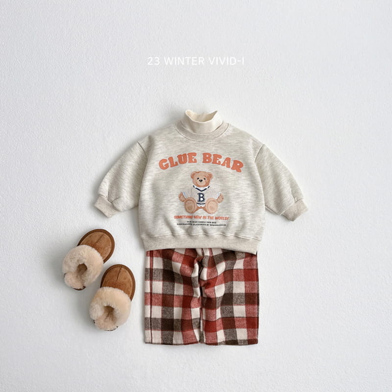 Vivid I - Korean Children Fashion - #designkidswear - Bear Check Pants - 11