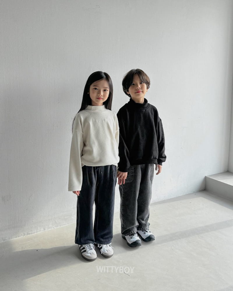 Witty Boy - Korean Children Fashion - #kidsshorts - Wendy Half Turtleneck Tee - 2