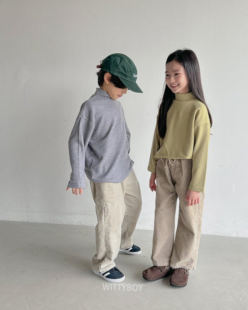 Witty Boy - Korean Children Fashion - #kidsstore - Wendy Half Turtleneck Tee - 4