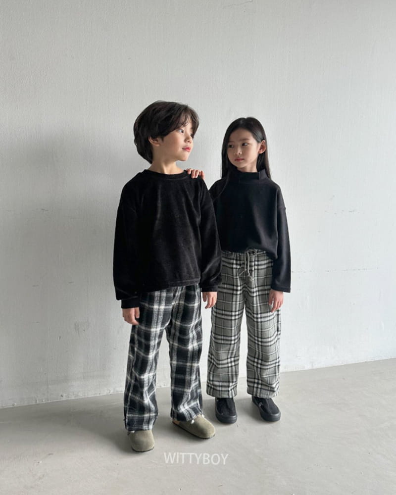 Witty Boy - Korean Children Fashion - #toddlerclothing - Andy Check Pants - 12