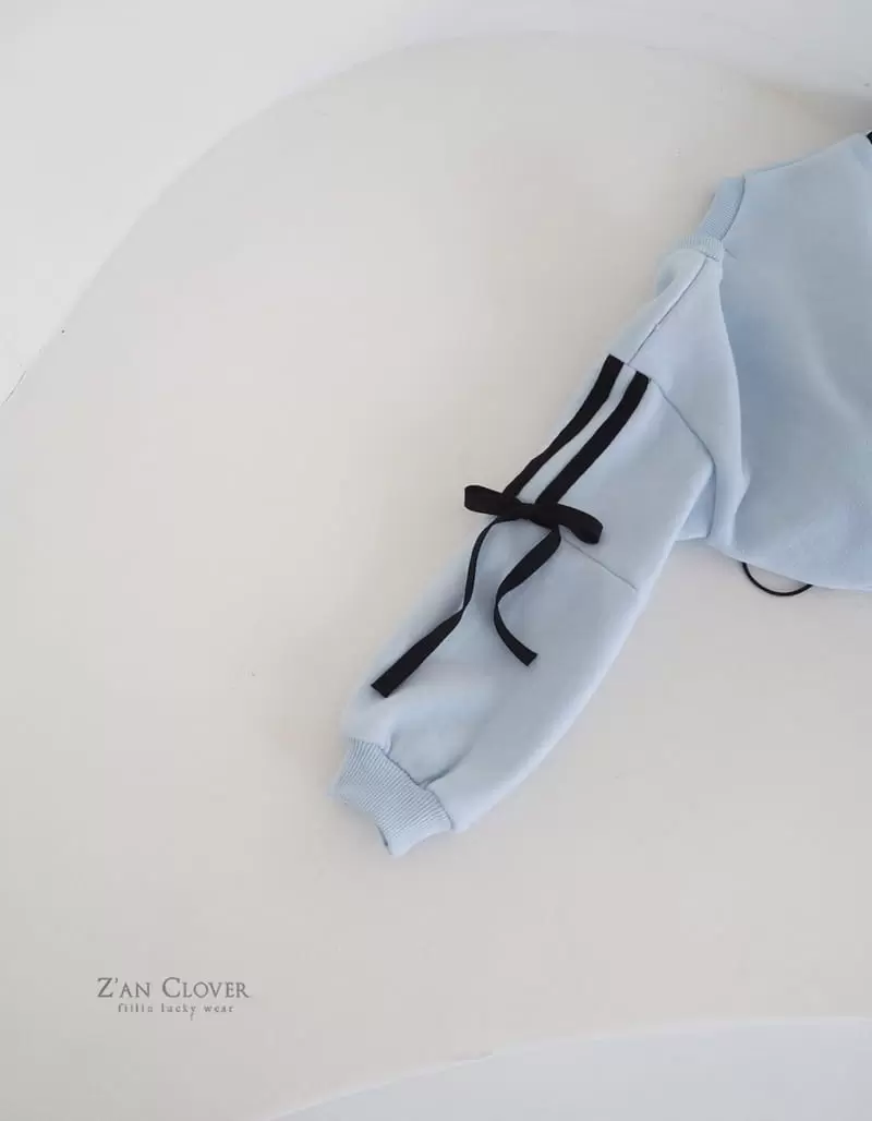 Zan Clover - Korean Children Fashion - #childofig - Ribbon Short Sweatshirt - 6