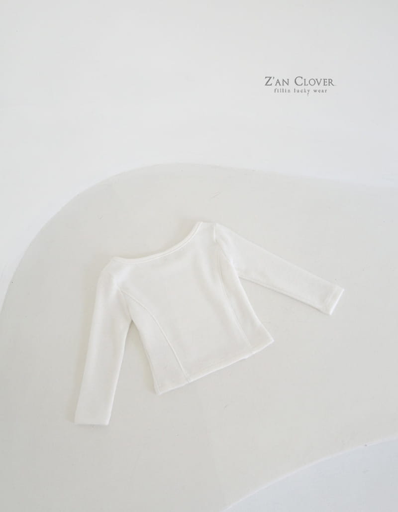 Zan Clover - Korean Children Fashion - #designkidswear - Wide U Neck Tee - 4