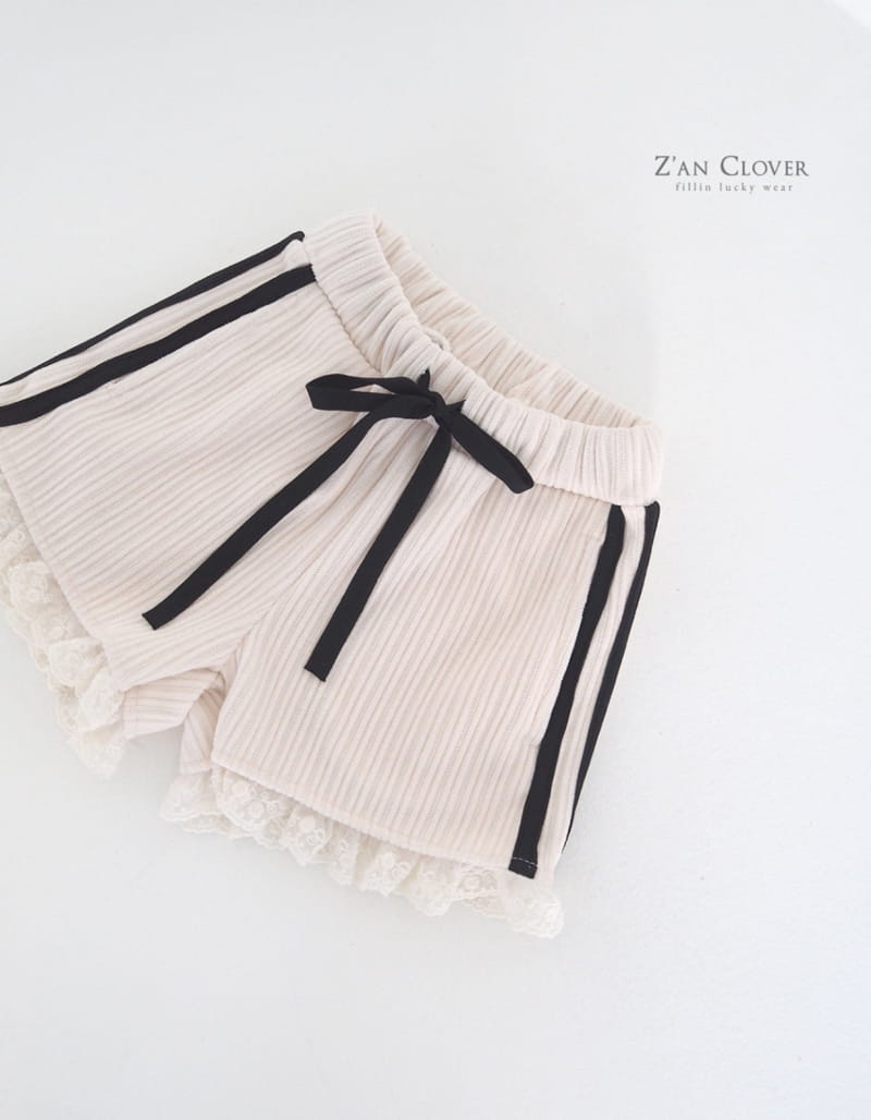 Zan Clover - Korean Children Fashion - #kidsshorts - Lace Pants - 2