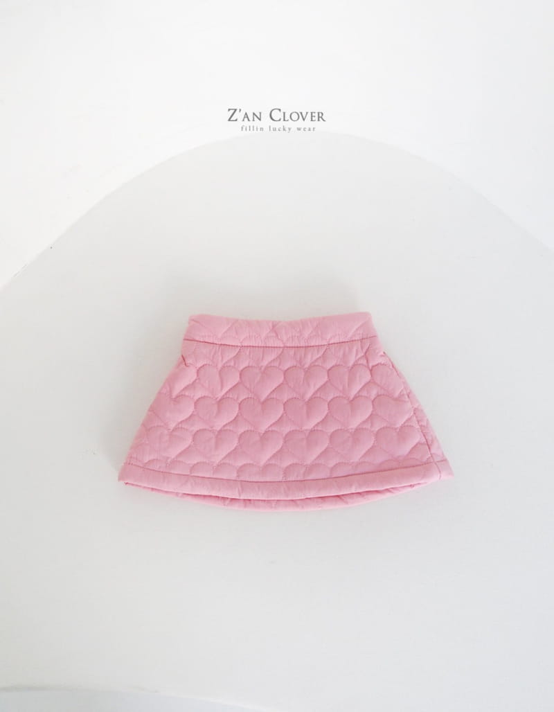 Zan Clover - Korean Children Fashion - #kidsshorts - Heart Quilting Skirt