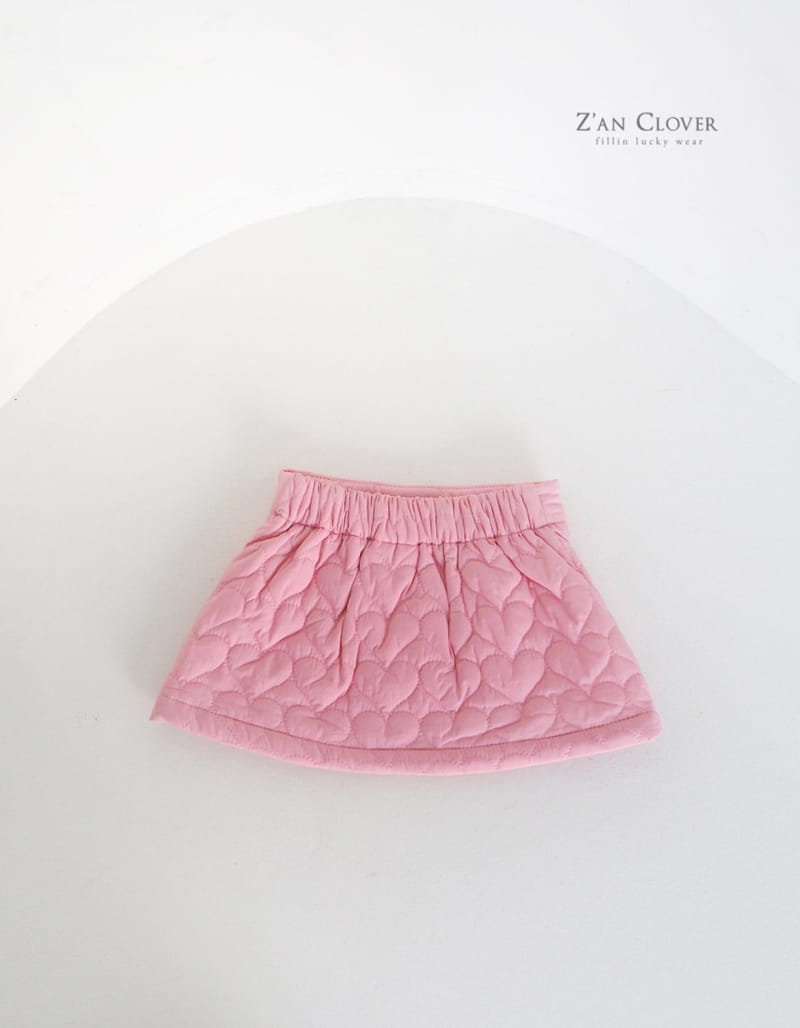 Zan Clover - Korean Children Fashion - #kidzfashiontrend - Heart Quilting Skirt - 3