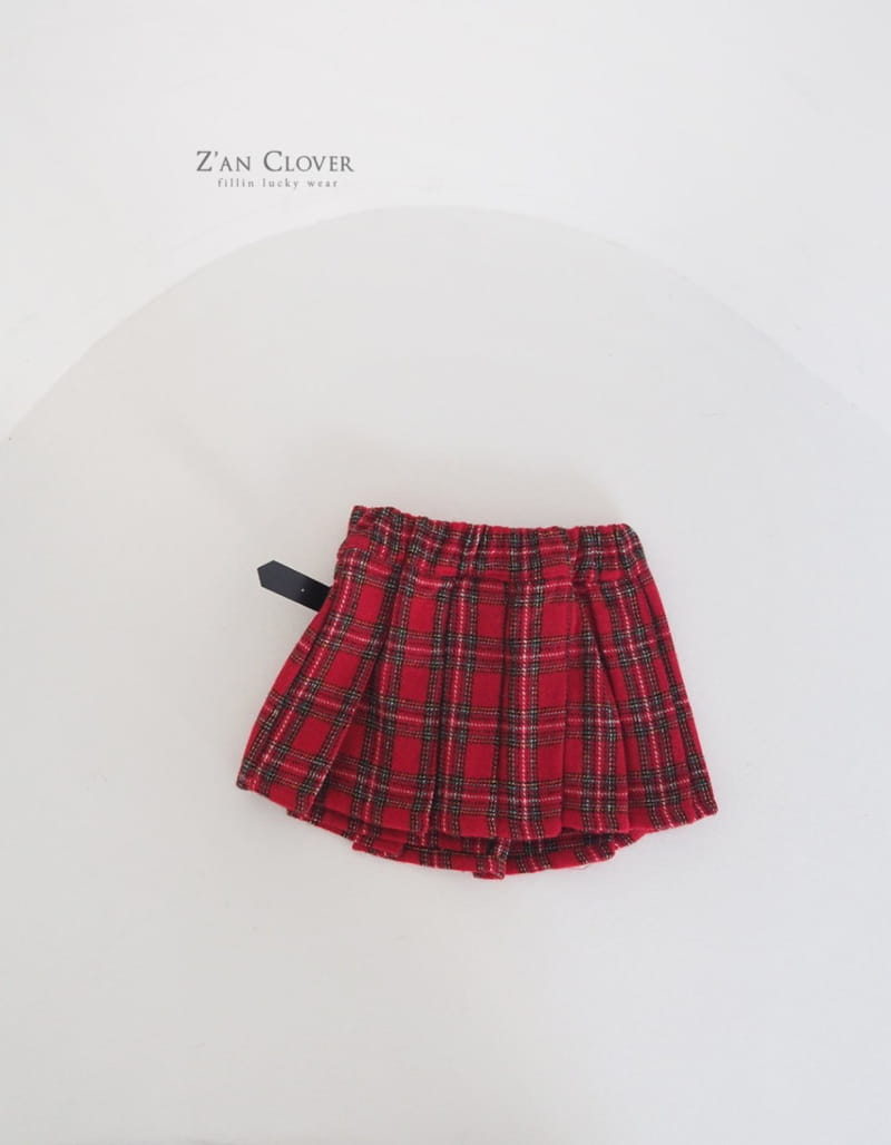 Zan Clover - Korean Children Fashion - #littlefashionista - Tatn Check Skirt - 4