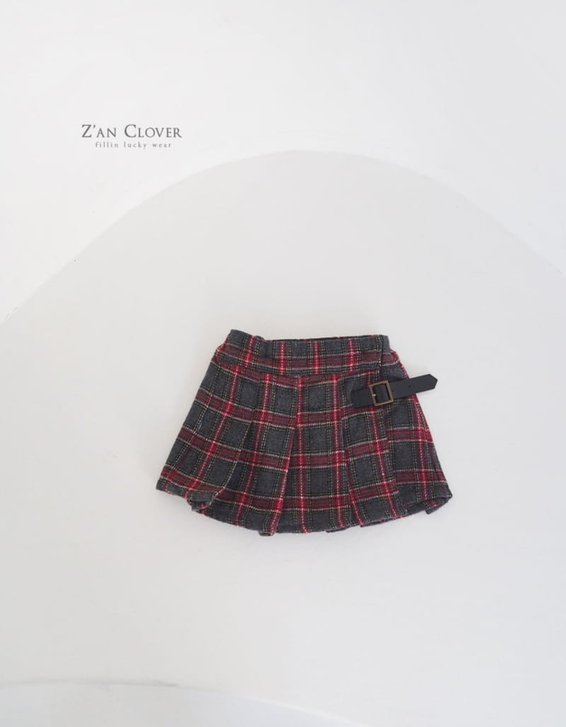 Zan Clover - Korean Children Fashion - #minifashionista - Tatn Check Skirt - 5