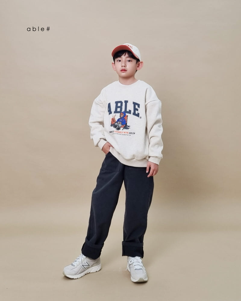 Able# - Korean Children Fashion - #Kfashion4kids - Fleece Patch C Pants - 6