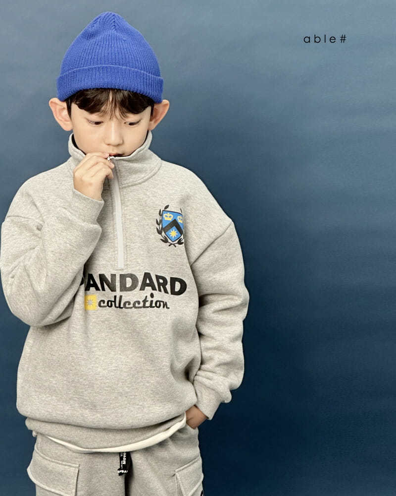 Able# - Korean Children Fashion - #childrensboutique - Standard Half Zip-Up Sweatshirt - 5