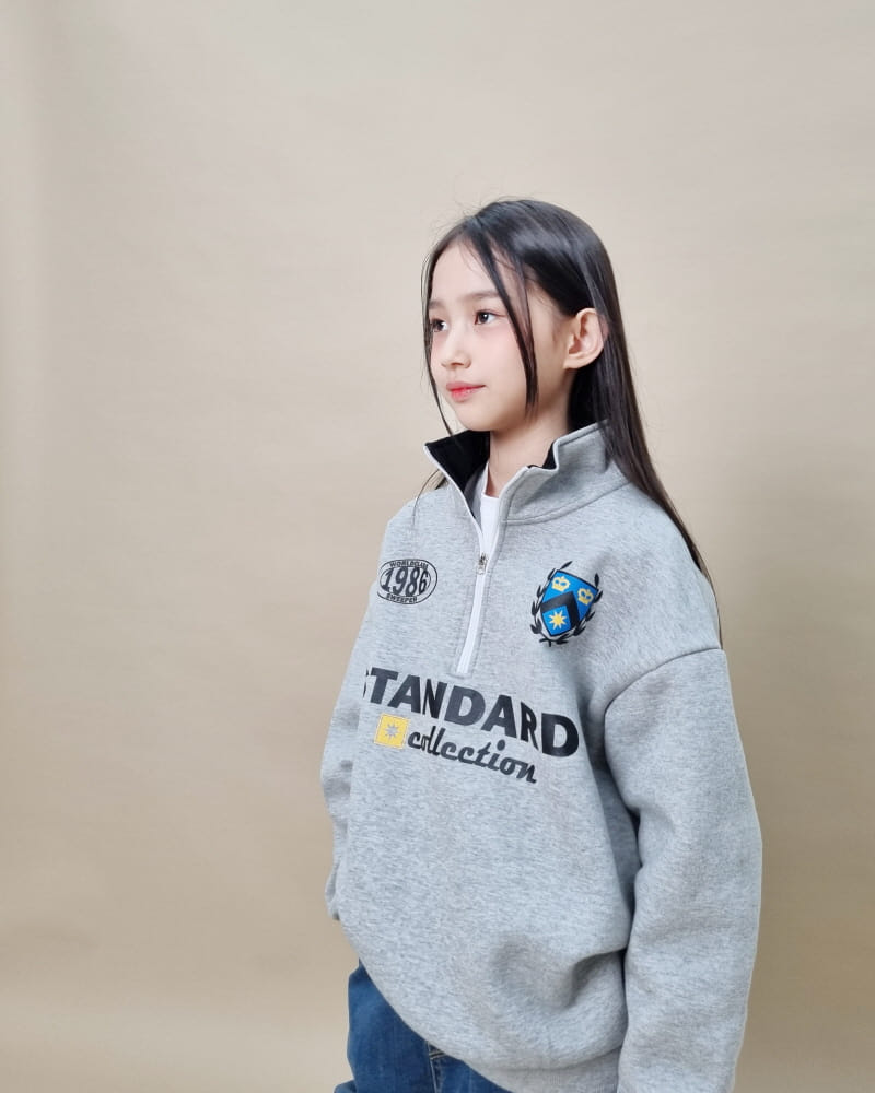 Able# - Korean Children Fashion - #designkidswear - Standard Half Zip-Up Sweatshirt - 6
