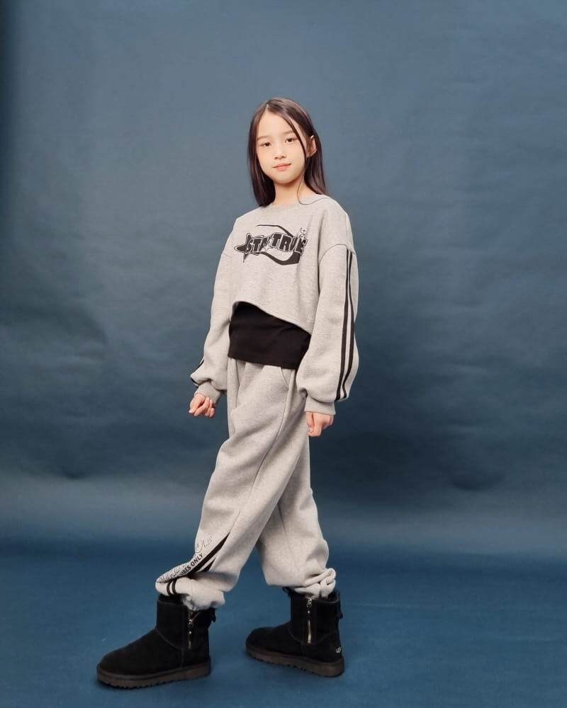 Able# - Korean Children Fashion - #discoveringself - Diagonal Line Training Jogger Pants - 4