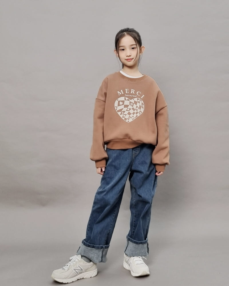 Able# - Korean Children Fashion - #kidsshorts - Check Heart Crop Tee  - 5