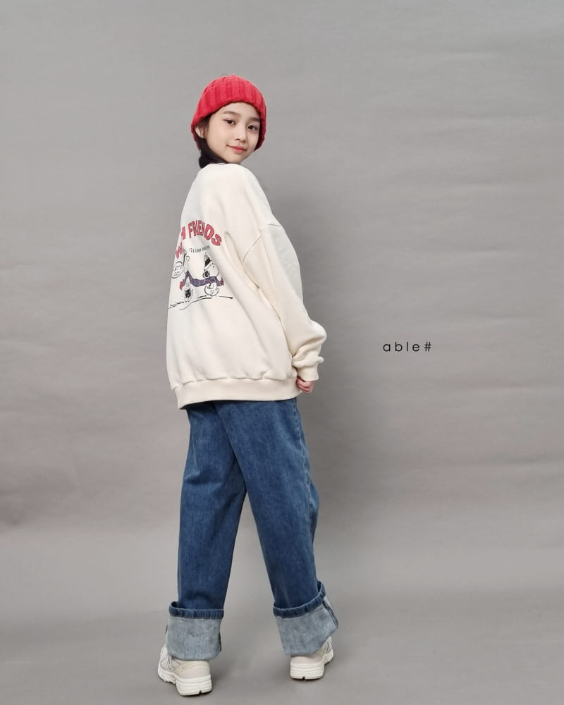 Able# - Korean Children Fashion - #Kfashion4kids - Daily Wide Jeans Pants - 4