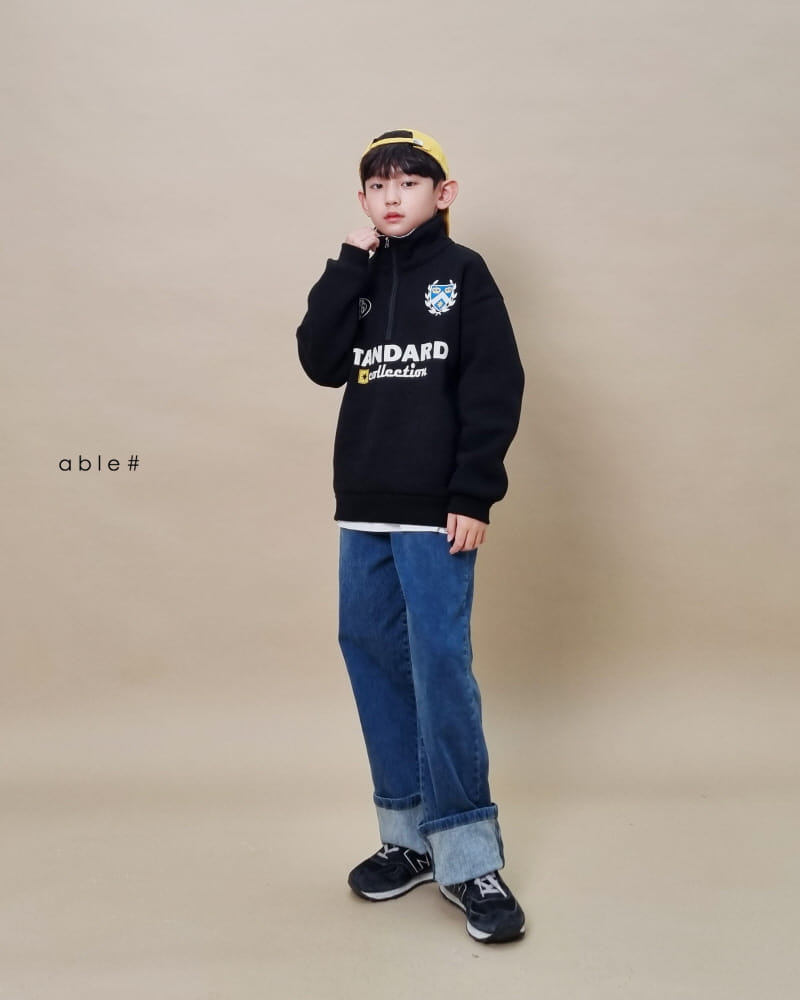 Able# - Korean Children Fashion - #prettylittlegirls - Standard Half Zip-Up Sweatshirt - 2