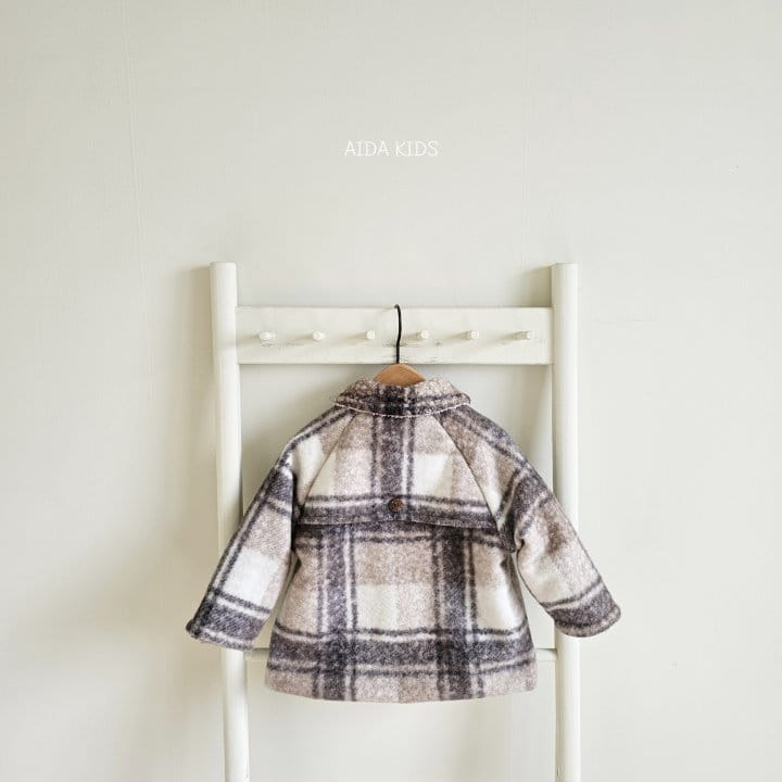 Aida - Korean Children Fashion - #childrensboutique - Check Bookle Coat - 11