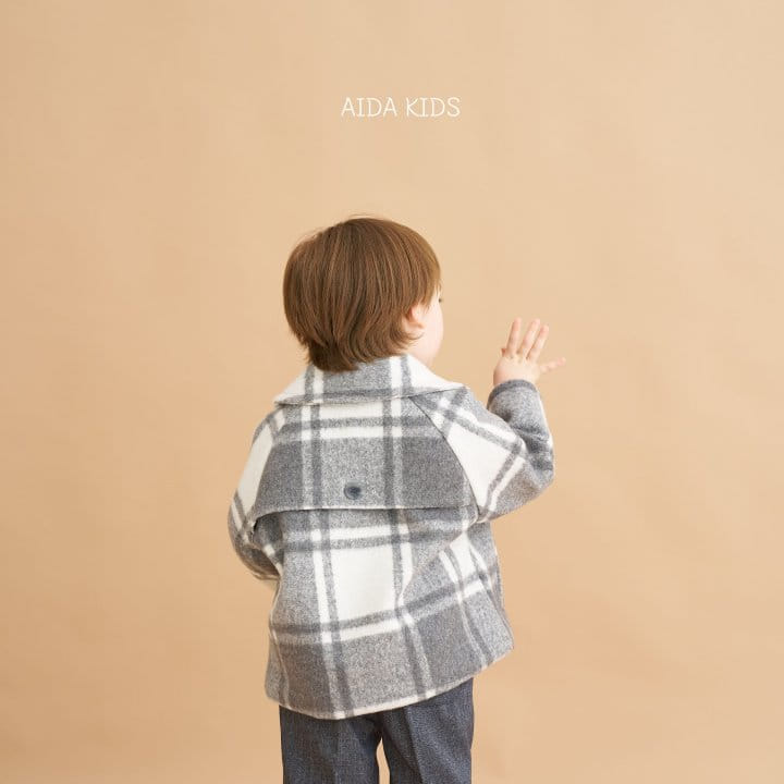Aida - Korean Children Fashion - #childrensboutique - Check W Coat - 8