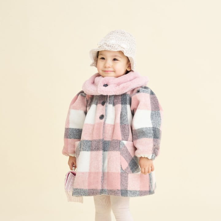 Aida - Korean Children Fashion - #kidsstore - Fluffy Collar W Coat