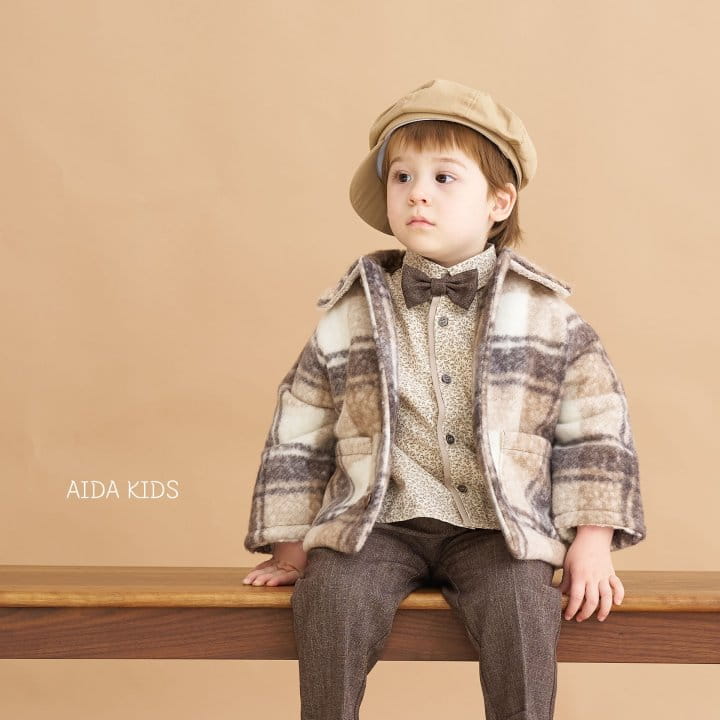 Aida - Korean Children Fashion - #kidzfashiontrend - Check Bookle Coat