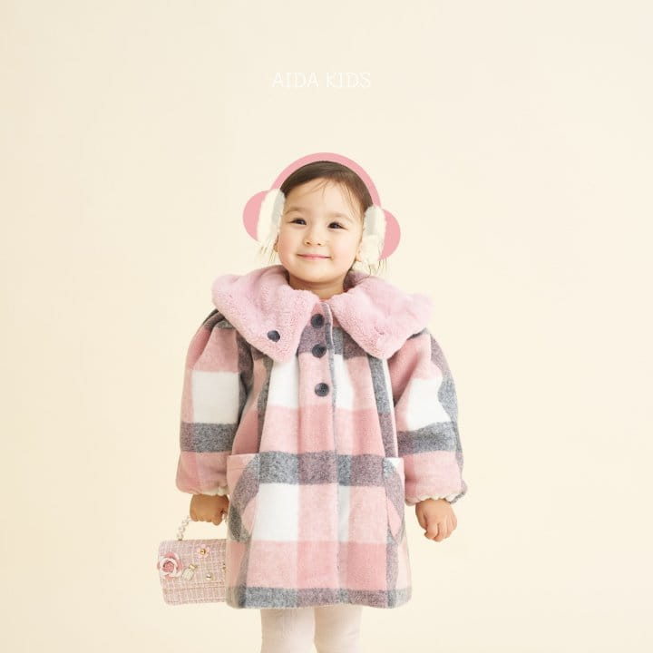 Aida - Korean Children Fashion - #magicofchildhood - Fluffy Collar W Coat - 5
