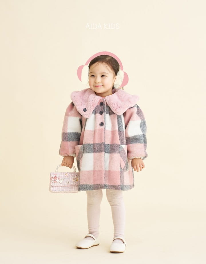 Aida - Korean Children Fashion - #minifashionista - Fluffy Collar W Coat - 6