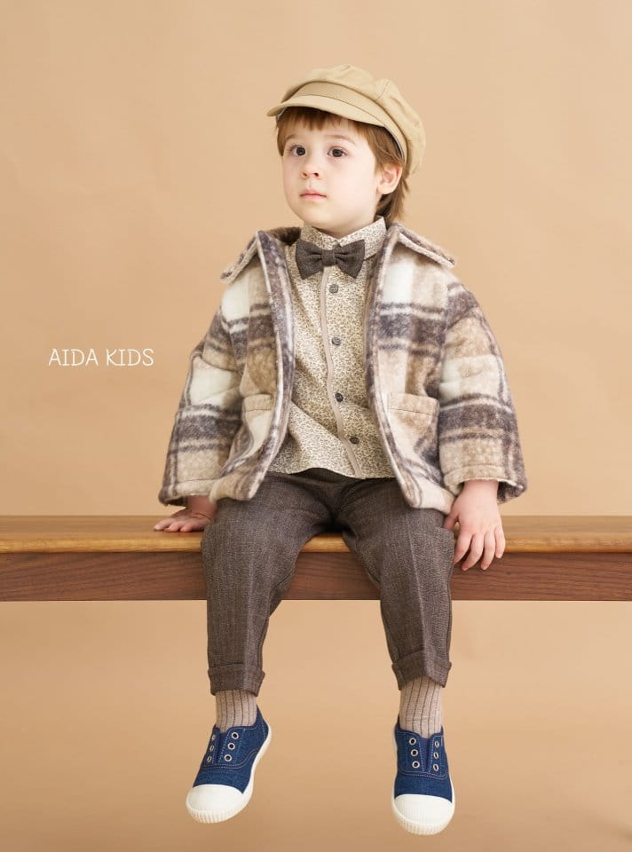 Aida - Korean Children Fashion - #minifashionista - Check Bookle Coat - 5