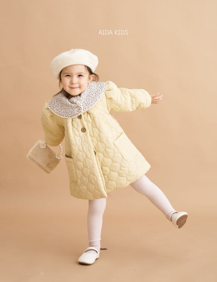 Aida - Korean Children Fashion - #toddlerclothing - Water Drop Quilted Coat - 6