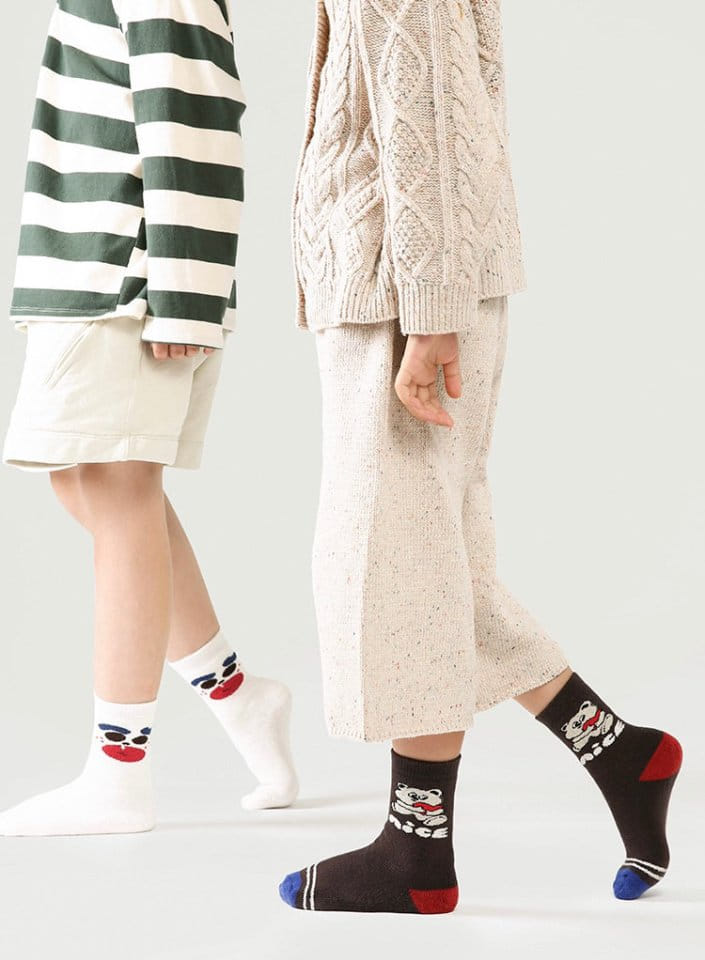 Ante j - Korean Children Fashion - #Kfashion4kids - Fleece 575 Nice Bear Socks - 7