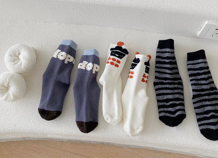 Ante j - Korean Children Fashion - #childofig - Fleece 571 BonBon Socks - 3