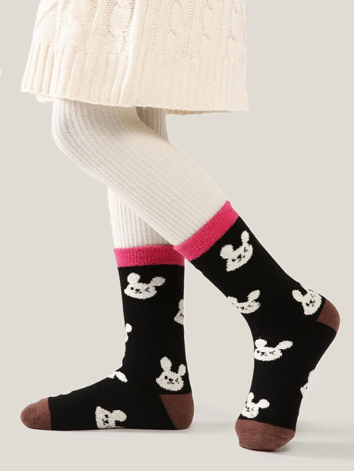 Ante j - Korean Children Fashion - #discoveringself - Fleece 582 Dot Dog Socks - 8
