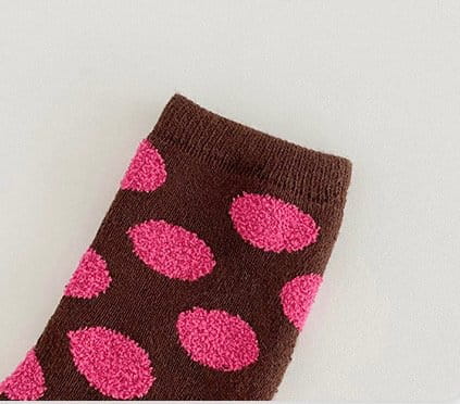 Ante j - Korean Children Fashion - #toddlerclothing - Fleece 582 Dot Dog Socks - 4