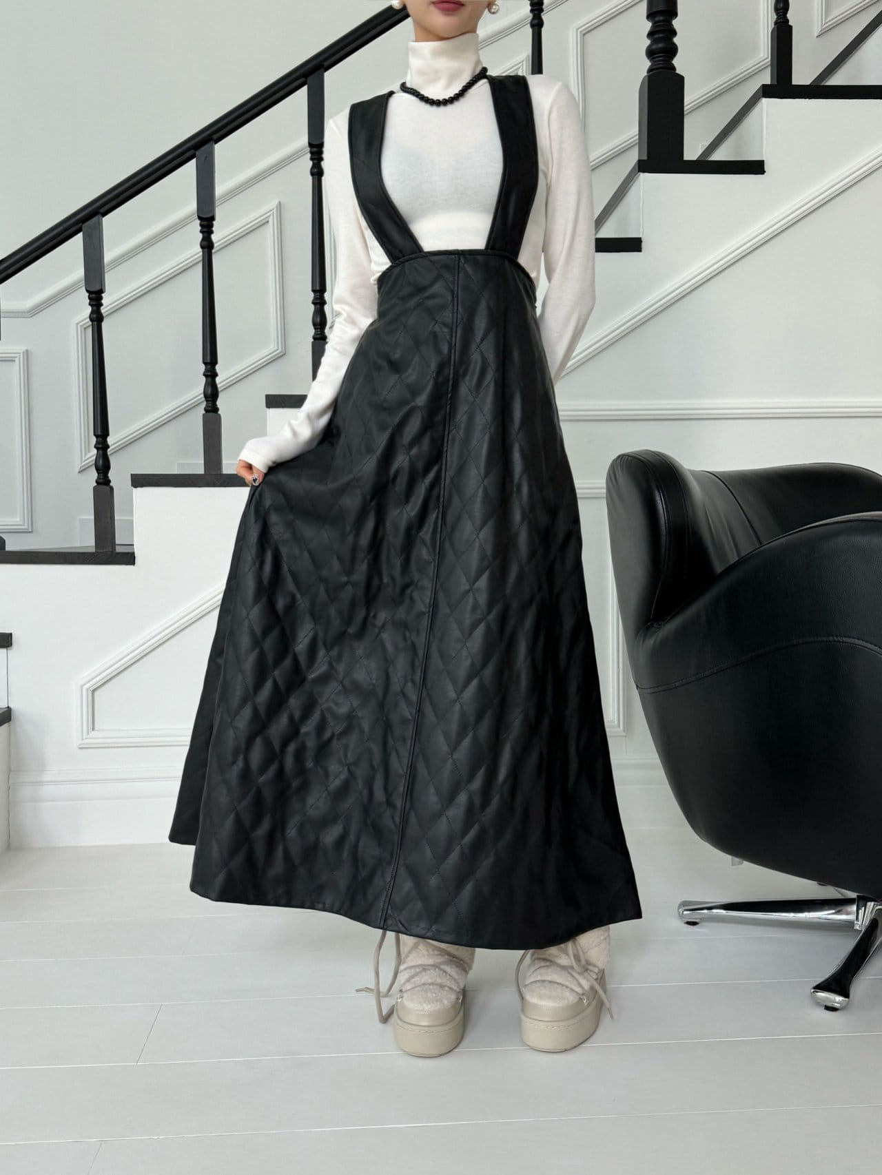 Auver_Fit - Korean Women Fashion - #momslook - L Dia Dungarees Skirt - 6