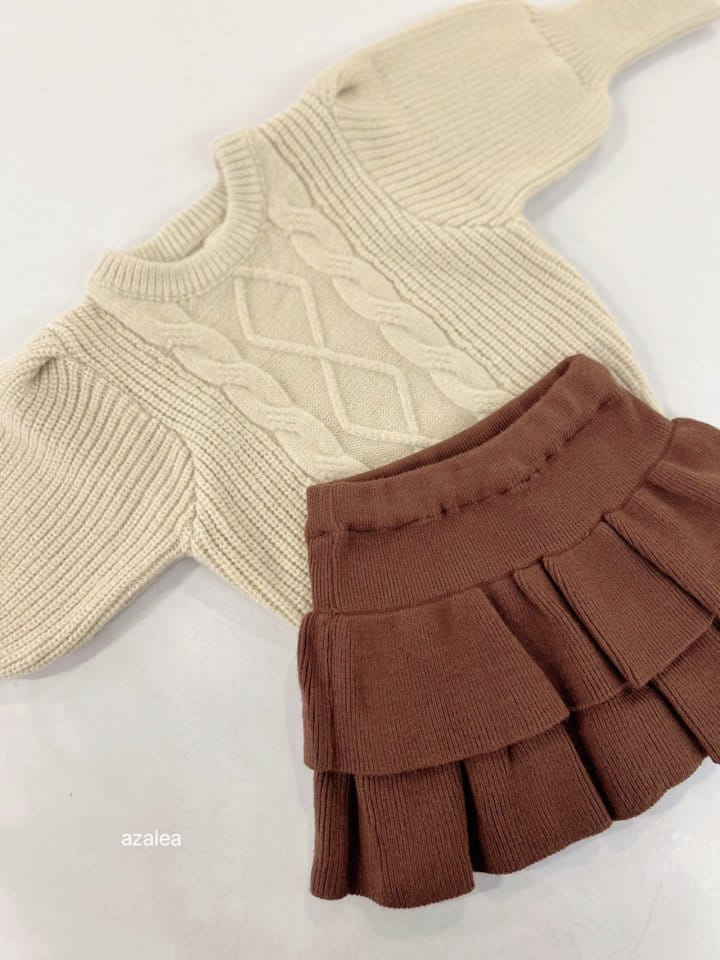 Azalea - Korean Children Fashion - #kidsshorts - Puff Knit - 3