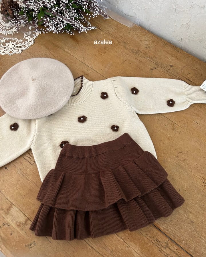 Azalea - Korean Children Fashion - #littlefashionista - Pearl Flower Knit - 8
