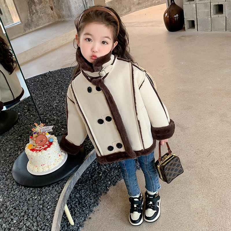 Barcode - Korean Children Fashion - #littlefashionista - Mustang Fluffy Jacket - 4