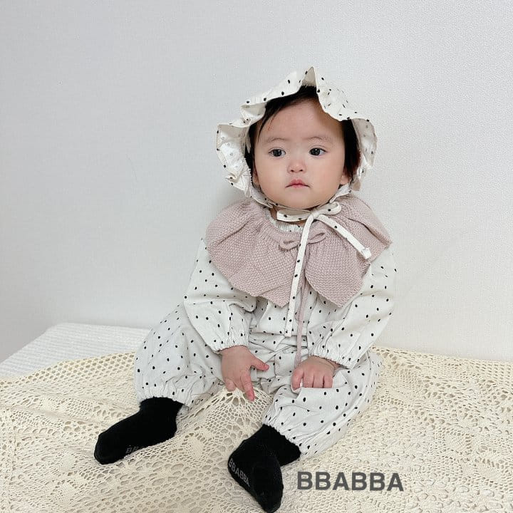 Bbabba - Korean Baby Fashion - #babyootd - Fleece Dot Long Body Suit